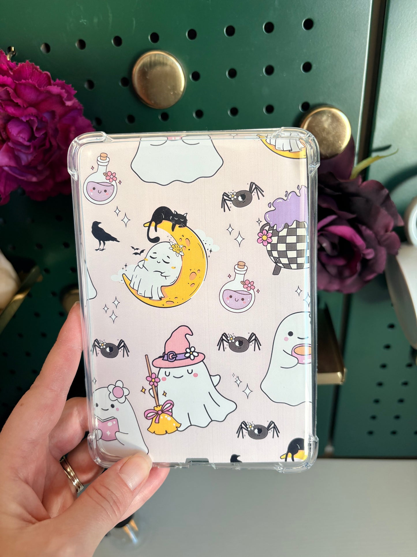 Pink Witchy Kindle insert for clear cases