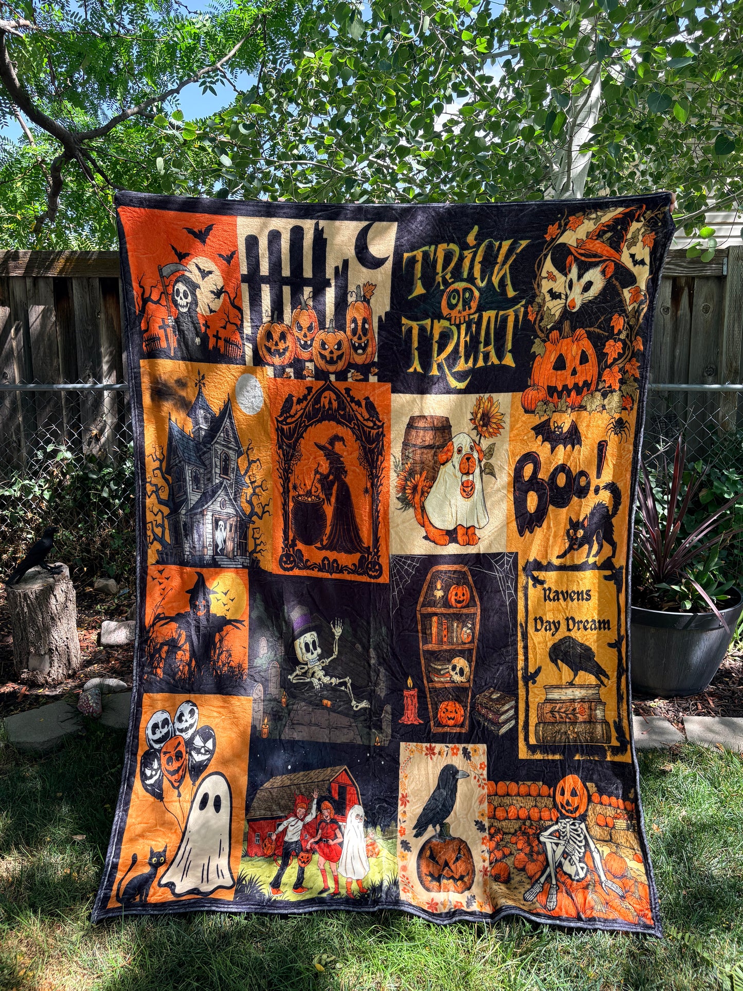 Vintage Halloween Blanket