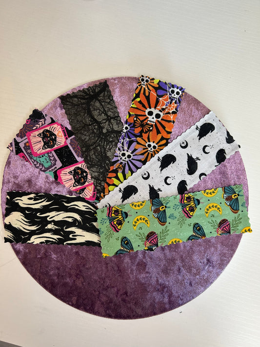 Spooky fabric bookmark