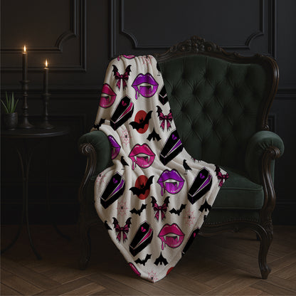 Vampire Book and Blanket