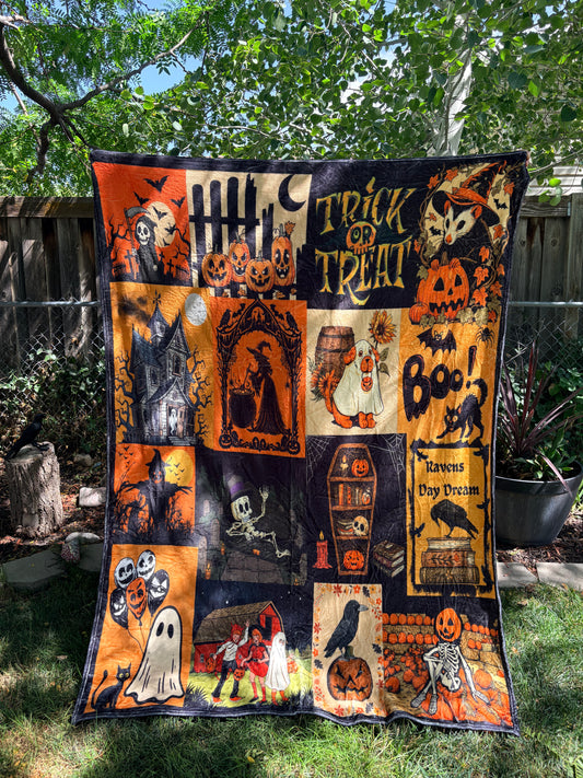 Vintage Halloween Blanket
