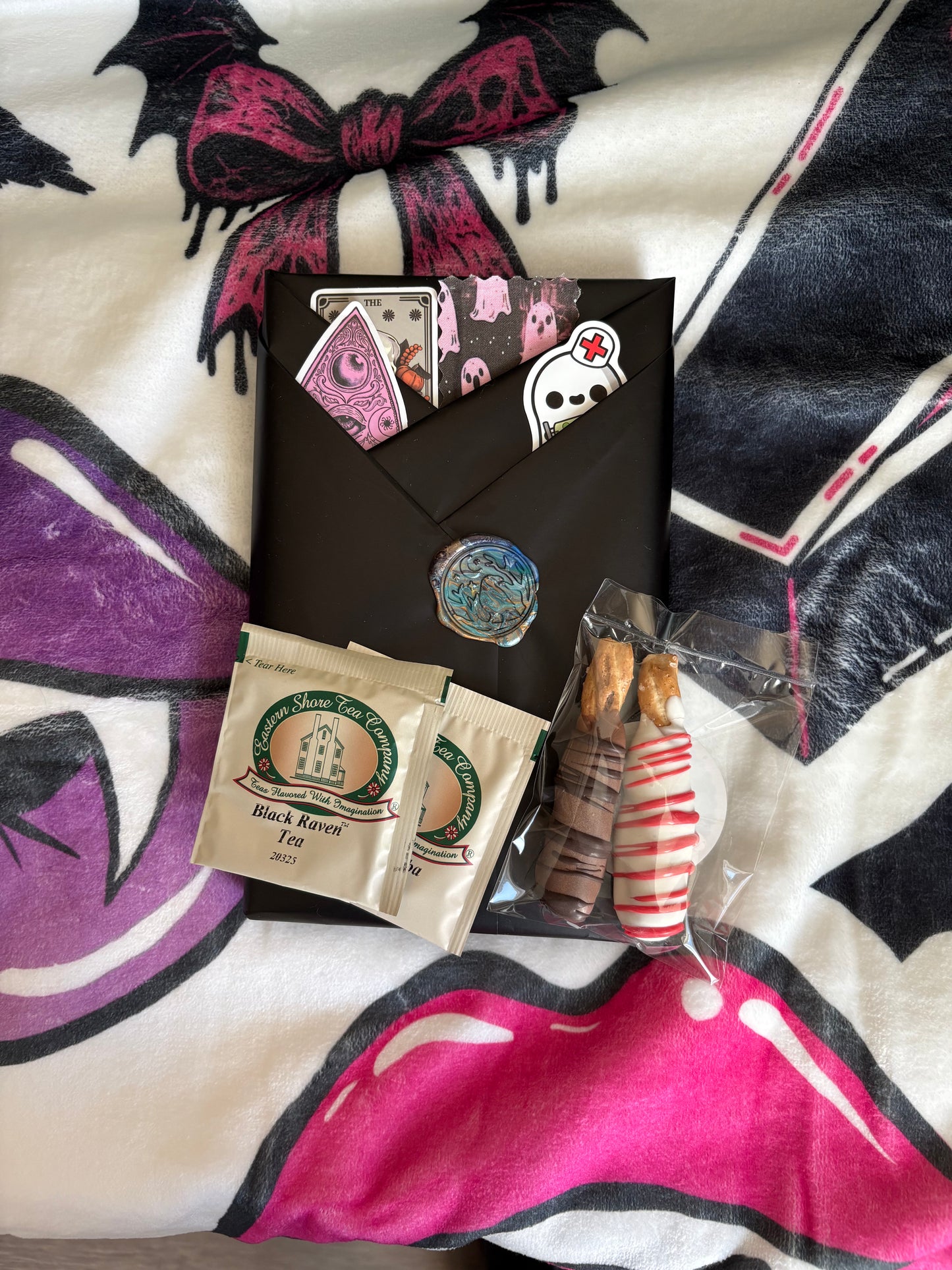 Vampire Book and Blanket