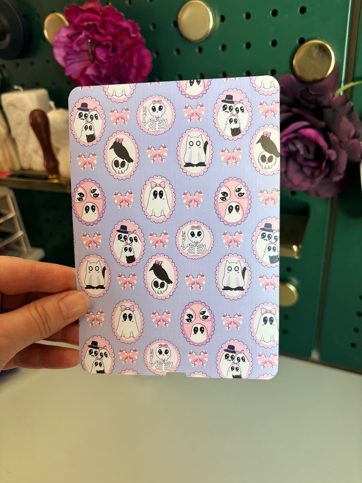 Purple Ghosts in Frames Kindle insert for clear cases