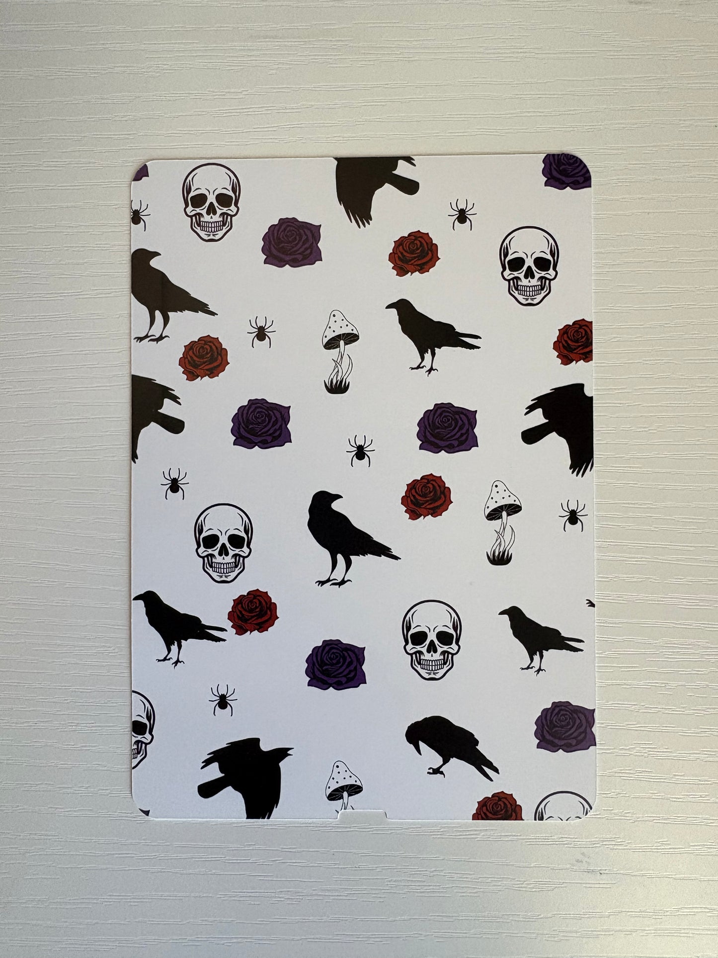 Ravens and Skulls Kindle insert for clear cases