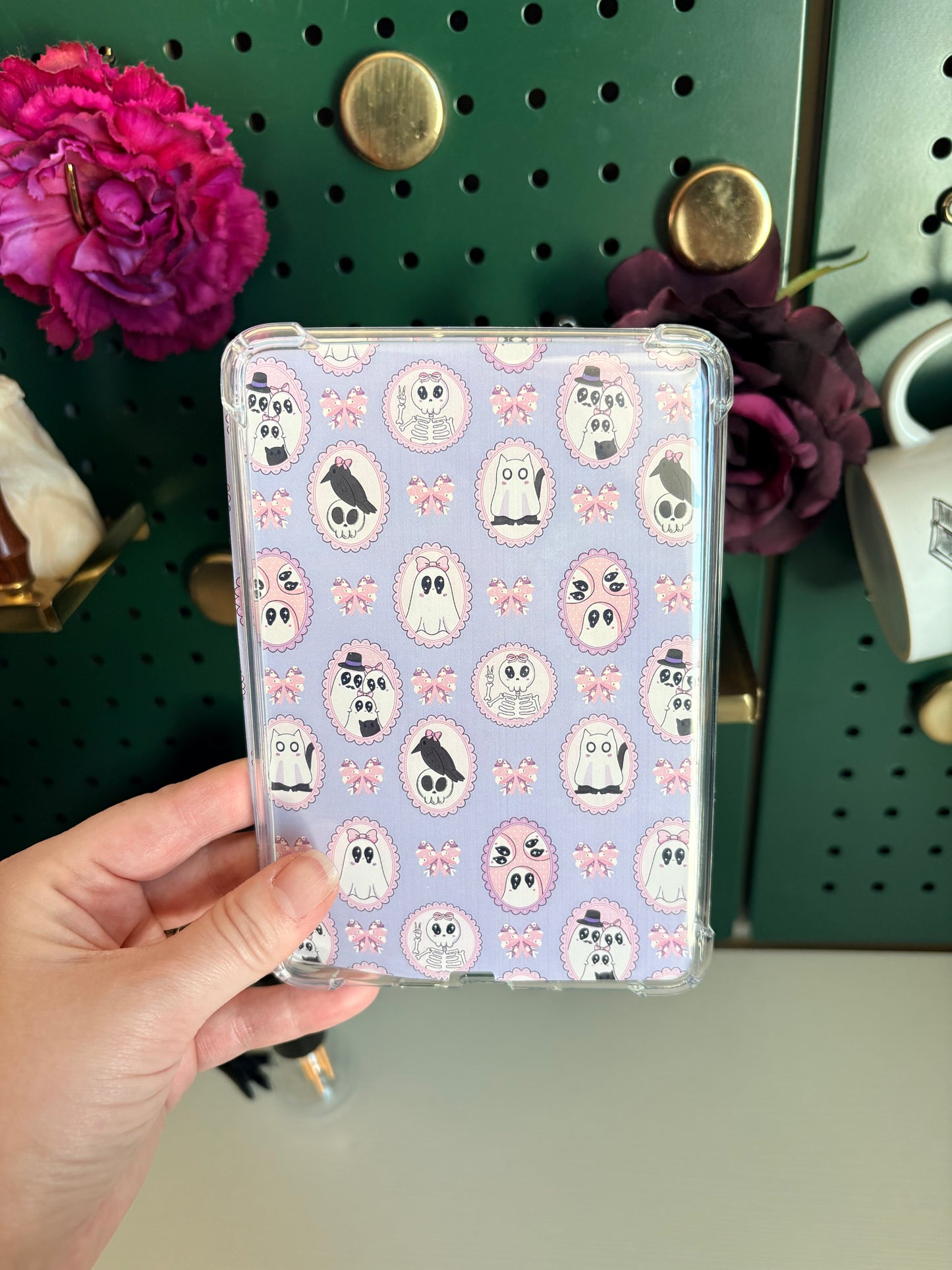 Purple Ghosts in Frames Kindle insert for clear cases